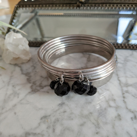 RACHEL Rachel Roy bracelets silver color set NWOT - Picture 2 of 3